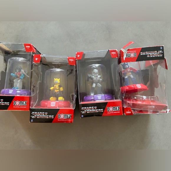 Transformers 4 box bundle Optimus Prime Domez action mini figure toys Megatron - Picture 1 of 6